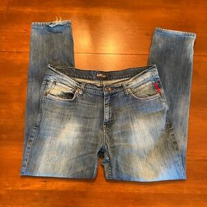 Lee Bruce Fit Jeans Men’s Y2K Relaxed Straight Leg Blue Denim Size 34/34